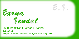 barna vendel business card